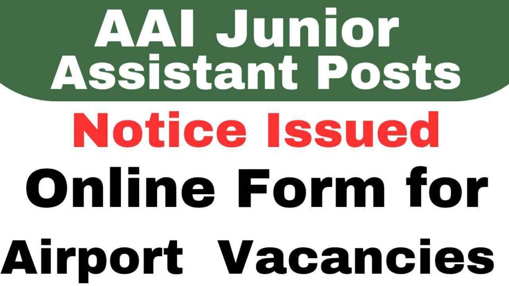 AAI Junior Assistant Recruitment