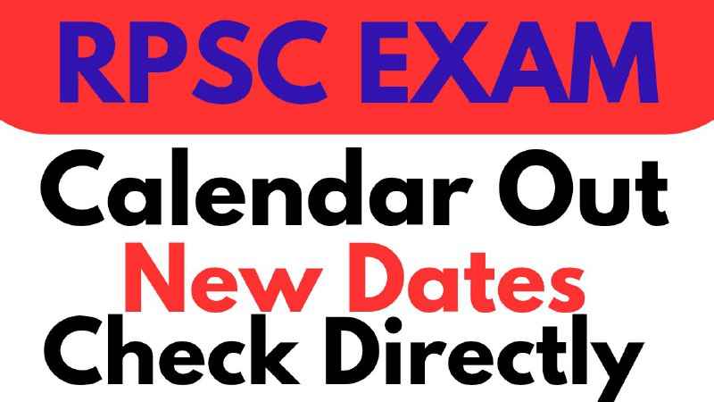 RPSC Exam Calendar 2025